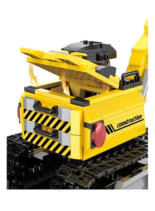 ICW 2 in 1 Excavator Construction Building Set Yellow Excavator Model Kit, 367 Pieces (3729) - Image 3
